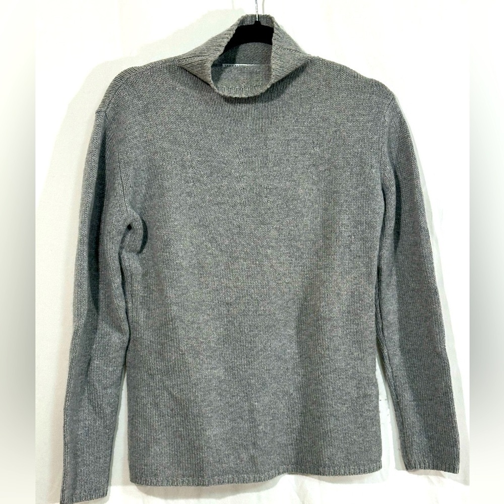 Saks Fifth Avenue Folio Collection 100% Cashmere Gray Mock Neck Sweater Women S